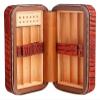 Cigar Humidor Cigar ash Tray Cigar Case Travel Genuine Leather Humidor, Cedar Wood Lined with Humidifier and Removable Trays, Light Weight view 3