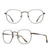 RB.Pilot Classic Square Polygon Reading Glasses for Men Women Light Blocking Computer Readers Spring Hinge Metal Frame view 2