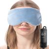 Aroma Season Heated Eye Mask, Warm Eye Compress for Dry Eyes, Moist Heat Therapy for Blepharitis, Dark Circle, Chalazion, Puffy Eyes (Blue) view 1