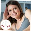 VINTORKY 2pcs Dimple Maker for Cheeks Facial Dimple Trainer Tool Enhance Natural Smile Comfortable Fit Portable Design Dark Red view 3