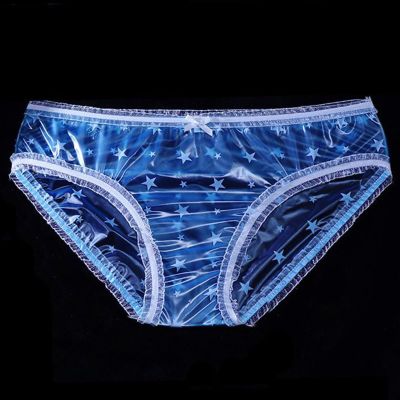 TAPIVA Adult Incontinence PVC Diaper Cover, Plastic Pants - Pull-On Plastic Pants Lace Low Rise Briefs, Reusable Diaper Pants, Suitable for Adult Men and Women Diaper Pads
