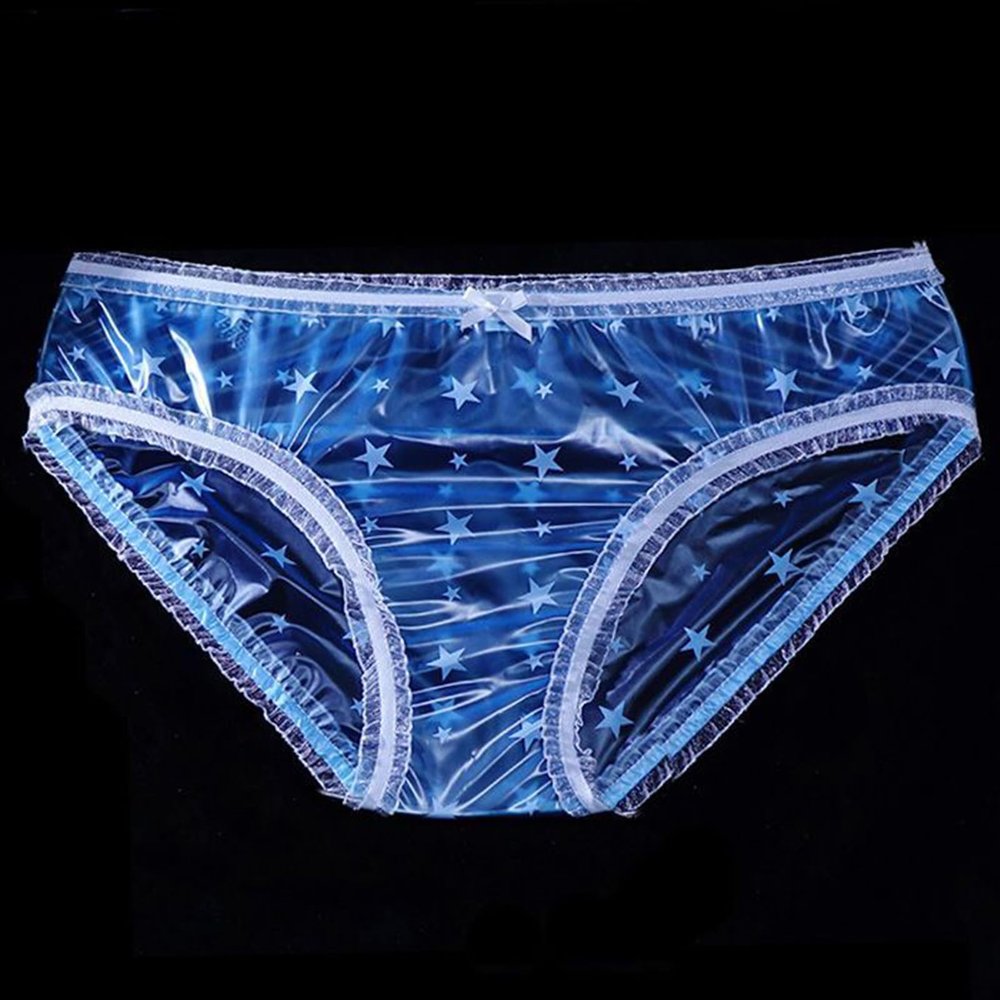 TAPIVA Adult Incontinence PVC Diaper Cover, Plastic Pants - Pull-On Plastic Pants Lace Low Rise Briefs, Reusable Diaper Pants, Suitable for Adult Men and Women Diaper Pads