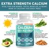 4-in-1 Calcium 1200 mg with Vitamin D3 Supplements for Women and Men - Calcium Extra Strength with Vitamin D3 K2 5000 IU Supplement,1200 mg per Serving -Free - Vegan-Friendly (120 Count) (Pack of 1) view 2