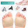 DOUQIFEI 1 Pair Foot Pads, Men and Women Fabric Metatarsal Covers, Metatarsal Pads with Gel Pads, Breathable Comfortable Forefoot Pads, Reusable for Supporting Foot Pain Preventing Calluses Blisters view 4