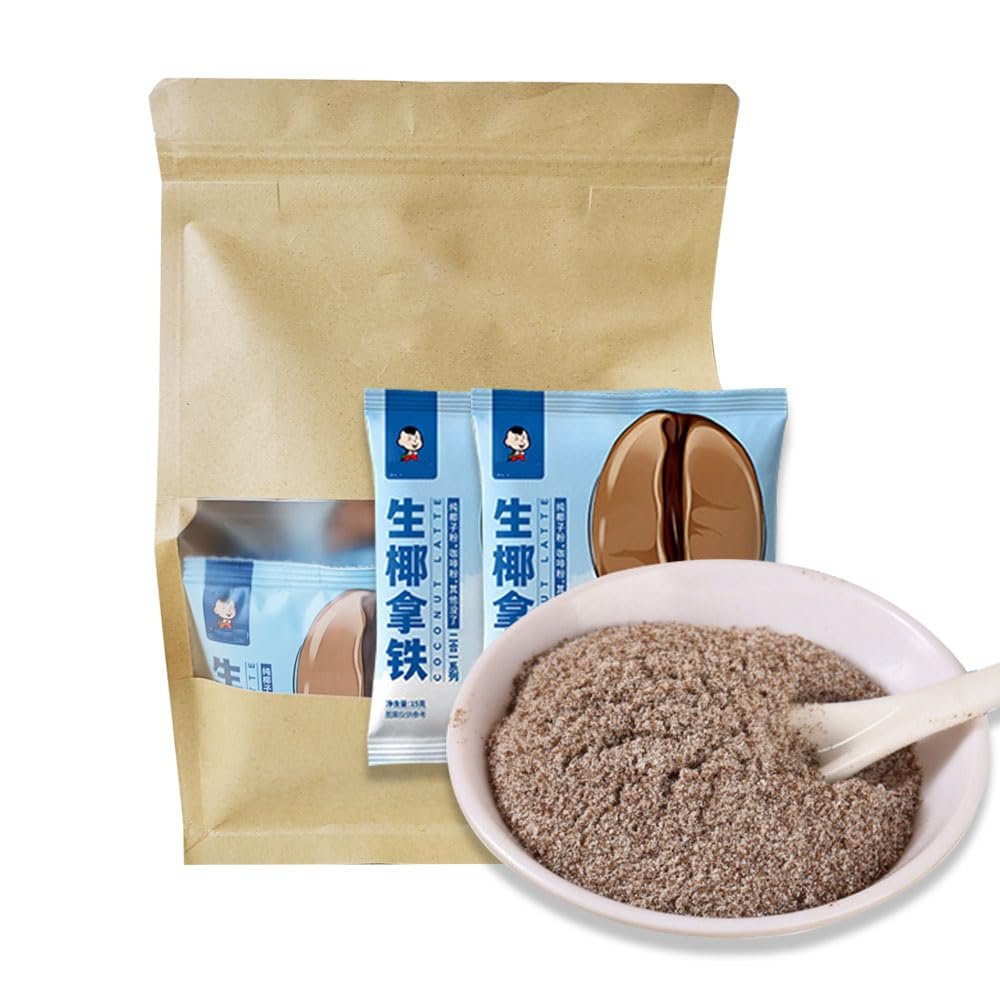 SIJIYUNLI-Coconut Latte 165g/5.8oz Instant Coffee0 SugarCoconut powder+coffee powder