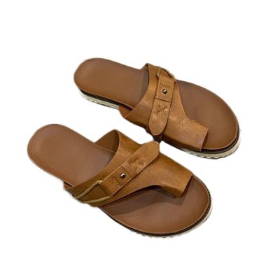WCXTY Arch Support Sandals Women's,Summer Breathable Walking Foot Correction Flip Flops for Women,Lightweight Non-Slip Ring Toe Bunion Slippers,for Plantar Fasciitis (Color : Brown, Size : 6.5)