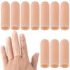 ANCIRS 10pcs Gel Finger Support Protector Caps Gloves, Gel Finger Cots/Covers, Silicone Fingertips for Hands Cracking, Eczema Skin, Trigger Finger Arthritis Pain Relief (Large) view 1