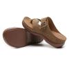 WCXTY Platform Sandals for Women Arch Support,Fashion Breathable Orthopedic Flip Flops Womens,Summer Walking Bunion Corrector Slippers for Women,for Hallux Valgus (Color : Khaki, Size : 7.5) view 3