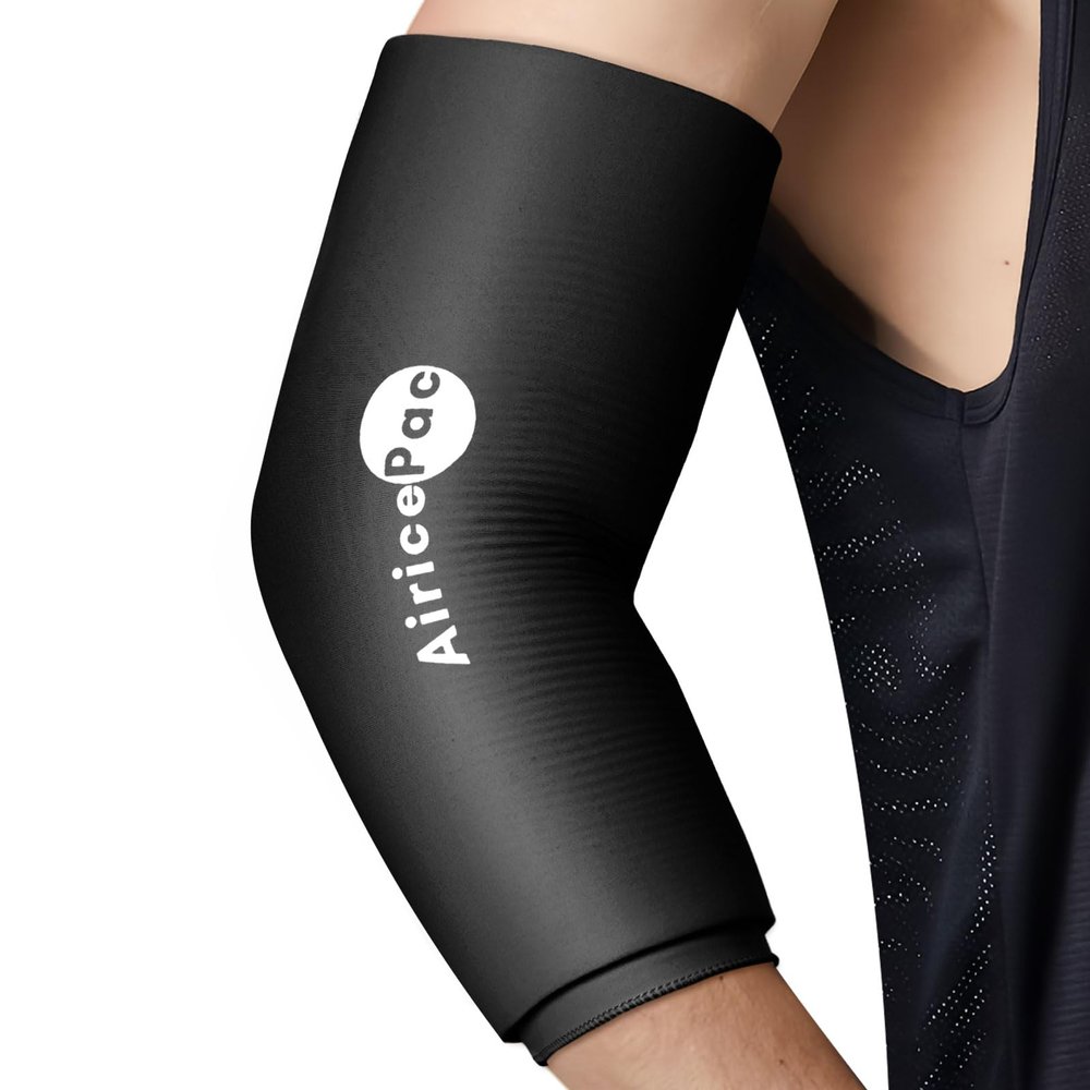 AiricePac Elbow Ice Pack Wrap, Tennis Golfers Sleeve For Arm and Calf Injuries Reusable, Cold Compression for Pain Relief
