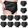 Vinsatin 10 Pcs Adult Plastic Diaper Cover Pull-On Cover Plastic Pants Reusable Incontinence Waterproof Pants(X-Large,Black) view 1