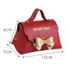 10 Pack PU Leather Bowknot Gift Boxes 5 x3.5 Inch Reusable Candy Gift Favor Boxes with Bow Mini Bowknot Handbag Purse Gift Bags with Handles for Wedding Baby Shower Birthday Christmas Party Favor Bag (Red) view 2