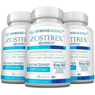 Approved Science Zosterex - Extra-Strength L-Lysine 1000mg, Vitamin B Complex, Zinc - Immune Support & Cold Sore Treatment - 180 Vegan Capsules - 3 Bottles