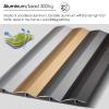 Dntum Carpet Transition Strips for Doorways, 5cm Wide Door Edge Trim Protection Wood to Tile, Portable Threshold Ramp for Wheelchair, Length 125cm/49 in, Gray view 3