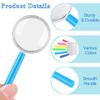 Aodaer 12 Pack Plastic Magnifying Glasses 6 Color Hand Held Magnifying Glasses Colorful Reading Magnifiers for Party Favors School Students view 3