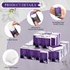 100 Packs Memorial Facial Tissues Those We Love Don't Go Away Inspirational Poem Pocket Tissues 3 Ply Napkins Packs Funerals Wedding Supplies for Family Relatives Guests, 700 Sheets(Purple) view 3