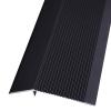 Dntum Floor Transition Strip Black, Aluminium Reducer Carpet Edge Trim Vinyl, 4 Inch Wide Doorways Threshold Ramp for Home Walkers Entry view 1