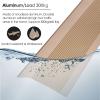 Dntum Floor Transition Strip Black, Aluminium Reducer Carpet Edge Trim Vinyl, 4 Inch Wide Doorways Threshold Ramp for Home Walkers Entry view 3