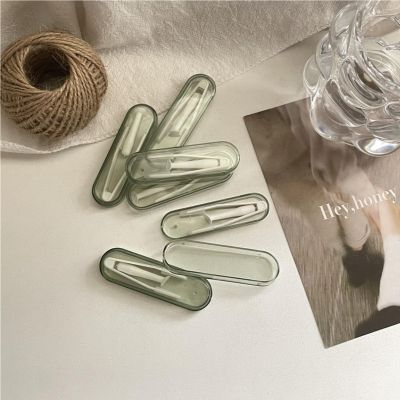 Portable Contact Lens Stick Tool Case Set, Contact Lenses Remover and Insertion Tool (Inserter/Remover+Tweezer with Soft Tip), (Clear Green)