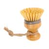 DECHOUS Wooden Kitchen Dish Brush Creative Round Head Scrubber for Pots Bowls and Dishes Palm Brush for Nonstick Pans Rustic Style Cleaning Tool for Effortless Kitchen Cleanup view 1