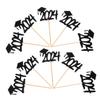 KONTONTY 20pcs Graduation Cupcake Toppers Picks for Graduation Party Cake Decorations for High School and College Celebrations view 1