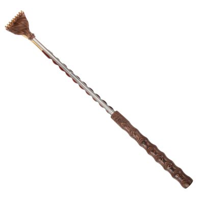 Beaupretty Ergonomic Wooden Back Scratcher for Men Portable Itch Relief Tool for Home and Travel