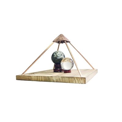 10 inches Copper Pyramid for Meditation, Pyramid Energy Emitter for Healing,Pyramid for Vogel Crystal, Pyramid for Charging Quartz Crystals, Meditation, Home Decoration (10 Inches)