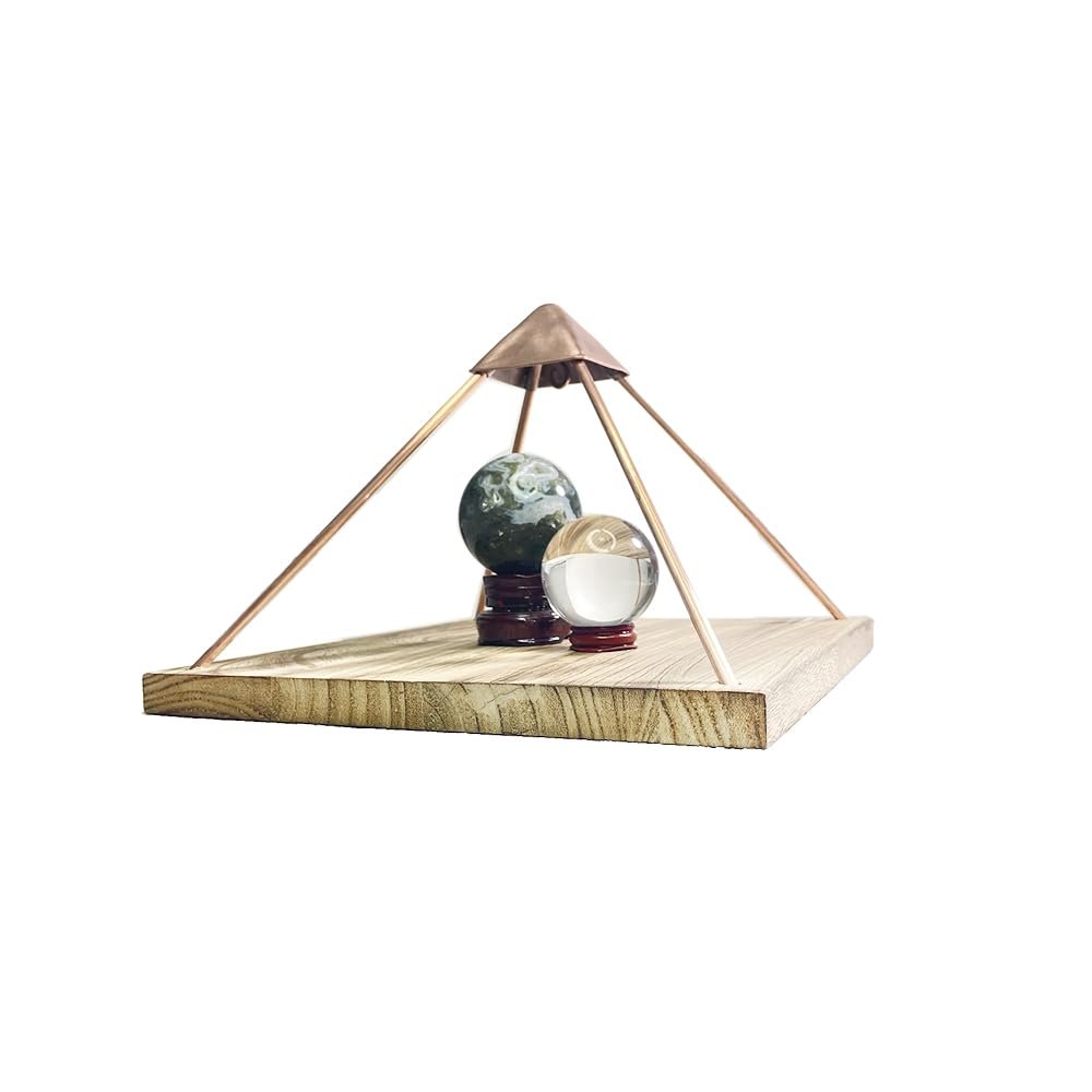 10 inches Copper Pyramid for Meditation, Pyramid Energy Emitter for Healing,Pyramid for Vogel Crystal, Pyramid for Charging Quartz Crystals, Meditation, Home Decoration (10 Inches)