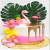 13 PCS Flamingo Cake Toppers Flamingo Birthday Cake Decoration Hawaiian Luau Tropical Palm Leaves Themed Party Supplies Flamingo Cake Decorations view 4