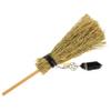ABOOFAN 1pc Broom Pendant Mini Broom Ornament Halloween Party Decor Branch Broom Adornment Broom Branch Pendant Broom Craft Pendant Decorative Halloween Broom Party Layout Ornament, 16x8cm, Khaki view 1