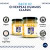 THEARG THE ARG | Pack x2 Chickpeas Hummus Classic | for Chips Crackers Bread and More | Healthy Snacks 100% Natural | with Olive Oil view 2