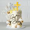 15 PCS God Bless Cake Topper Baptism Cake Decorations Baptism Christening First Holy Communion Baby Shower 1st Birthday Party Supplies Cross Cake Decorations view 1