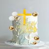 15 PCS God Bless Cake Topper Baptism Cake Decorations Baptism Christening First Holy Communion Baby Shower 1st Birthday Party Supplies Cross Cake Decorations view 3