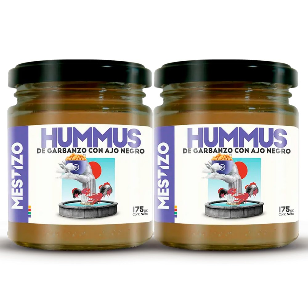 THEARG THE ARG | Pack x2 Chickpeas Hummus with Black Garlic | Dip your Chips Crackers Bread and More | Healthy Snacks 100% Natural
