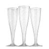 100 Plastic Champagne Flutes - 5 Oz Disposable Silver Glitter Champagne Glasses for Parties, Mimosa Bar, Events, Wedding and Shower Party Supplies - Toasting Cocktail Cups view 3