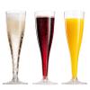 100 Plastic Champagne Flutes - 5 Oz Disposable Silver Glitter Champagne Glasses for Parties, Mimosa Bar, Events, Wedding and Shower Party Supplies - Toasting Cocktail Cups view 4