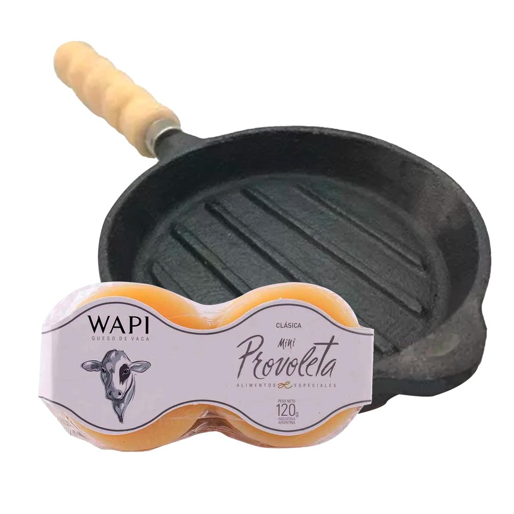 THEARG | Cast Iron Skillets + 2 Provoleta Cheese | Camping Essentials - Home Kitchen Utensils Set Cast Iron Pan Cooking Pan, 120gr