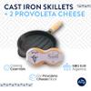 THEARG | Cast Iron Skillets + 2 Provoleta Cheese | Camping Essentials - Home Kitchen Utensils Set Cast Iron Pan Cooking Pan, 120gr view 2