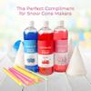 Nostalgia Snow Cone Syrup Variety Pack  3 Flavors, 16-oz Bottles: Blue Raspberry, Cherry, Cotton Candy  Paper Cups & Colored Spoon Straws  Great for Birthdays, Pool Parties, and BBQs view 2
