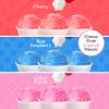 Nostalgia Snow Cone Syrup Variety Pack  3 Flavors, 16-oz Bottles: Blue Raspberry, Cherry, Cotton Candy  Paper Cups & Colored Spoon Straws  Great for Birthdays, Pool Parties, and BBQs view 4
