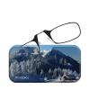 Always With You ThinOptics Readers - Armless On-Nose Reading Glasses - Slim Printed Case Attaches to Phone or Fits in Wallet - Snowy Mountain 1.0x view 2