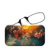Always With You ThinOptics Readers - Armless On-Nose Reading Glasses - Slim Printed Case Attaches to Phone or Fits in Wallet - Cherry Blossom 1.0x view 2