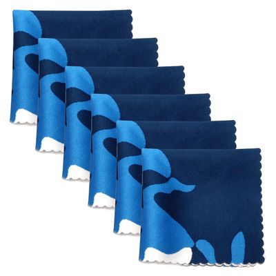 Calabria 6 Pack Microfiber Cleaning Cloth Blue Camouflage Print Clean Eyeglasses Lens TV Phone Screen Camera Glasses Cleaner