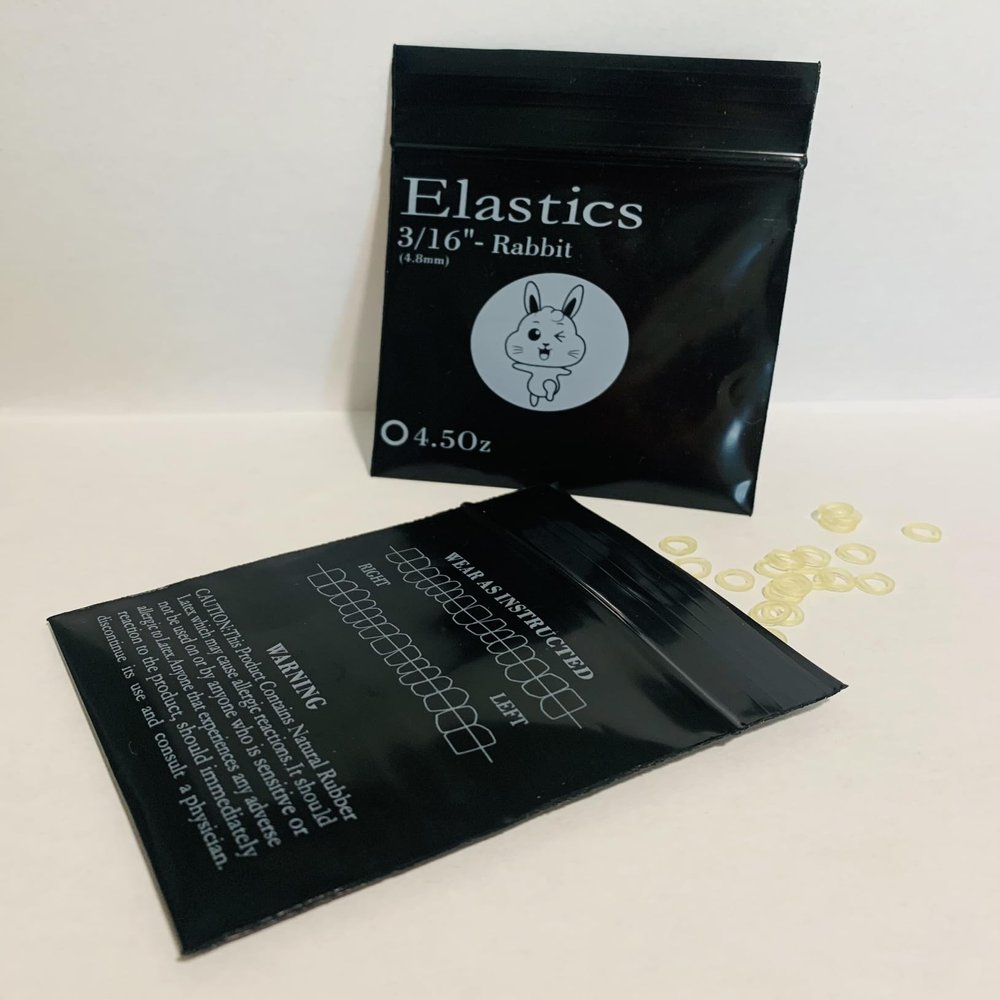 300 O-Rings - Orthodontic Elastic Dental Rubber Bands, Intraoral Elastic Rubber Bands. (Yellow, 3/16"-Heavy-4.5 oz)