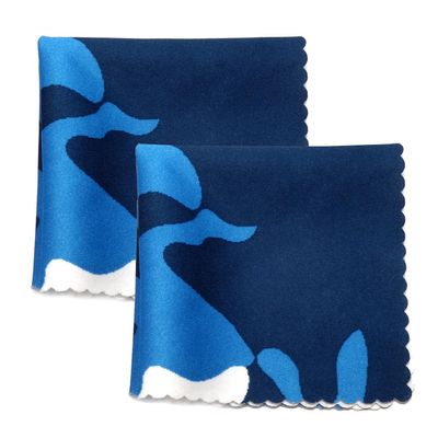 Calabria 2 Pack Microfiber Cleaning Cloth Blue Camouflage Print Clean Eyeglasses Lens TV Phone Screen Camera Glasses Cleaner