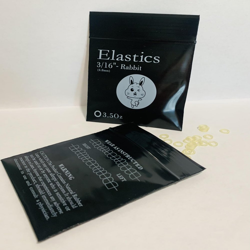 300 O-Rings - Orthodontic Elastic Dental Rubber Bands, Intraoral Elastic Rubber Bands. (Yellow, 3/16"-Medium-3.5 oz)
