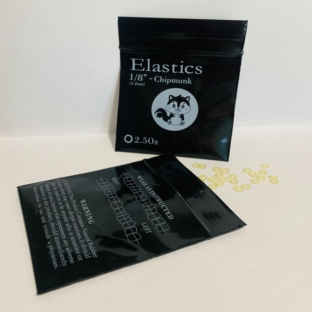 300 O-Rings - Orthodontic Elastic Dental Rubber Bands, Intraoral Elastic Rubber Bands. (Yellow, 1/8"-Light-2.5 oz)