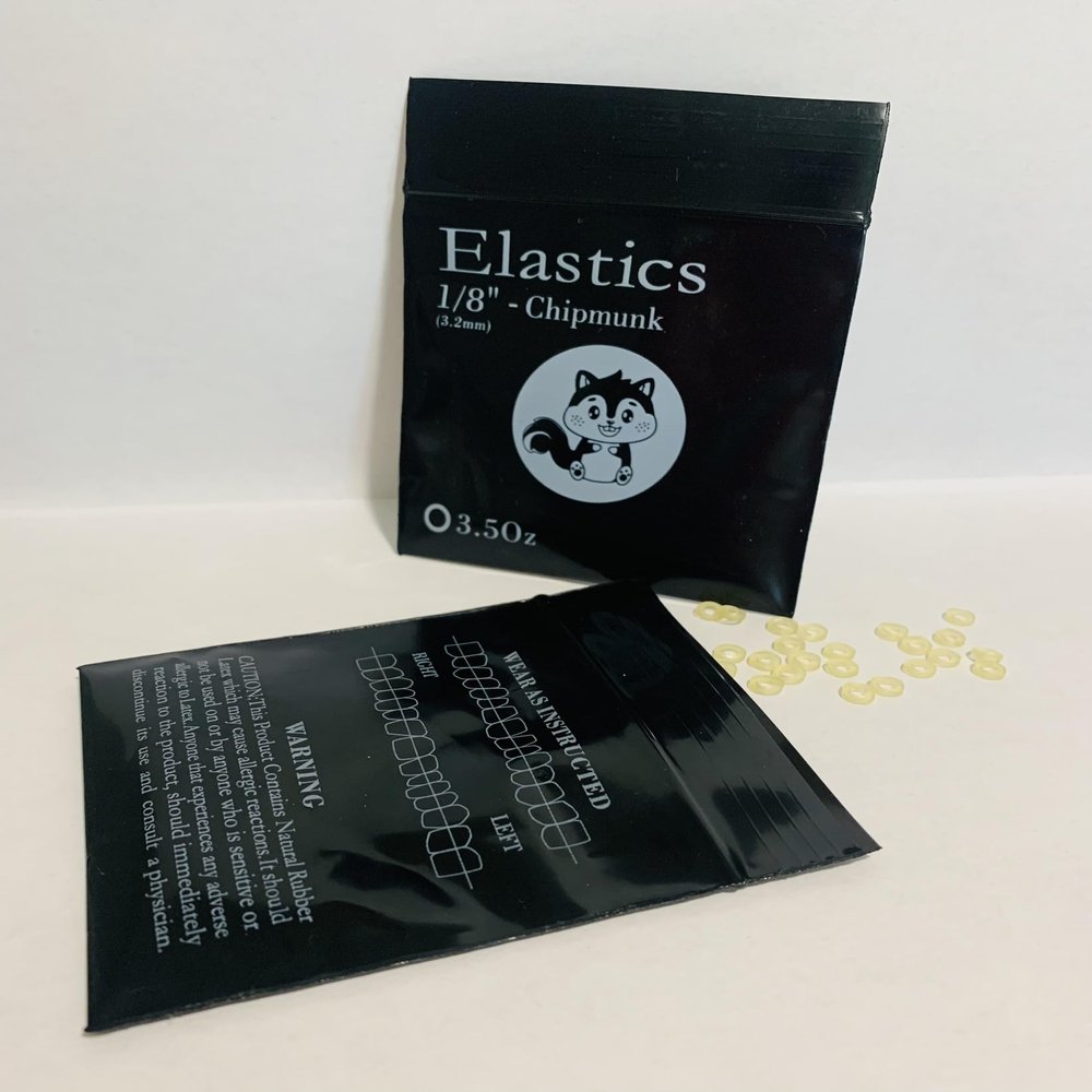 300 O-Rings - Orthodontic Elastic Dental Rubber Bands, Intraoral Elastic Rubber Bands. (Yellow, 1/8"-Medium-3.5 oz)