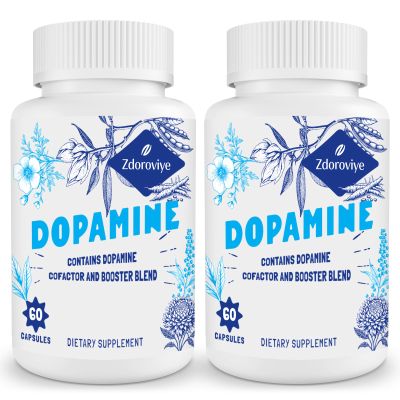 Zdoroviye Dopamine Supplements for Men and Women - Contains 500mg Mucuna Pruriens Extract (40% L-DOPA) - 60 Capsules (2 Pack)