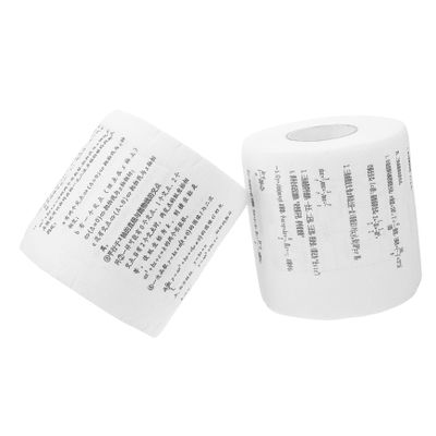 FOMIYES 2rolls Mathematical Formula Decorative Toilet Paper Fun Creative Bath Tissue for Students Includes Middle School High School Math Designs Soft Comfortable for Everyday Use