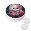 Animals Kitten Cat Flowers Contact Lens Travel Kit Portable Cute Contact Box with Mirror for Daily Outdoor, style view 1